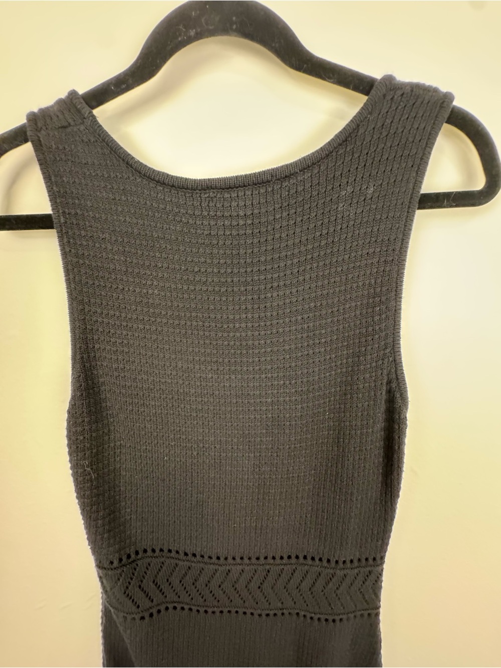 Z Supply Black Knit Sweater Tank Dress Size Medium Sleeveless Midi Maxi Cover Up - Picture 9 of 14